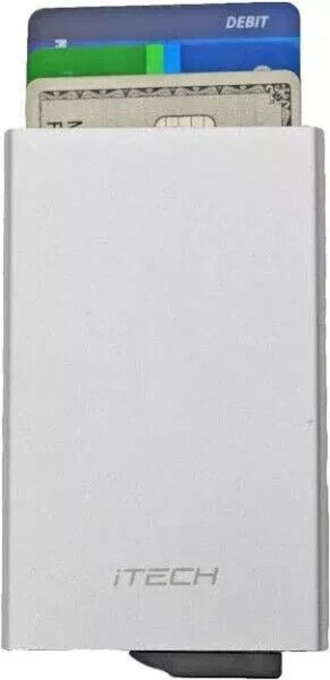 iTech Mens Silver POP UP Credit Card Wallet Holder